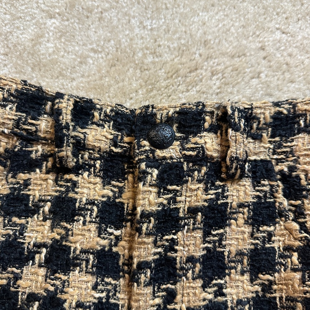 Black & Tan Houndstooth Mini Skirt - Picture 4 of 4